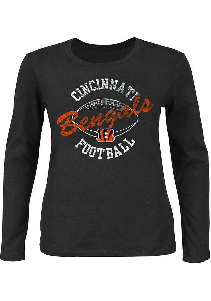 Cincinnati Bengals Womens Black Fleece LS Tee