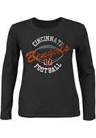 Cincinnati Bengals Womens Black Fleece LS Tee