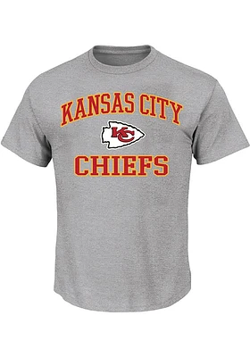 Kansas City Chiefs Mens Grey HEART and SOUL Big Tall T-Shirt