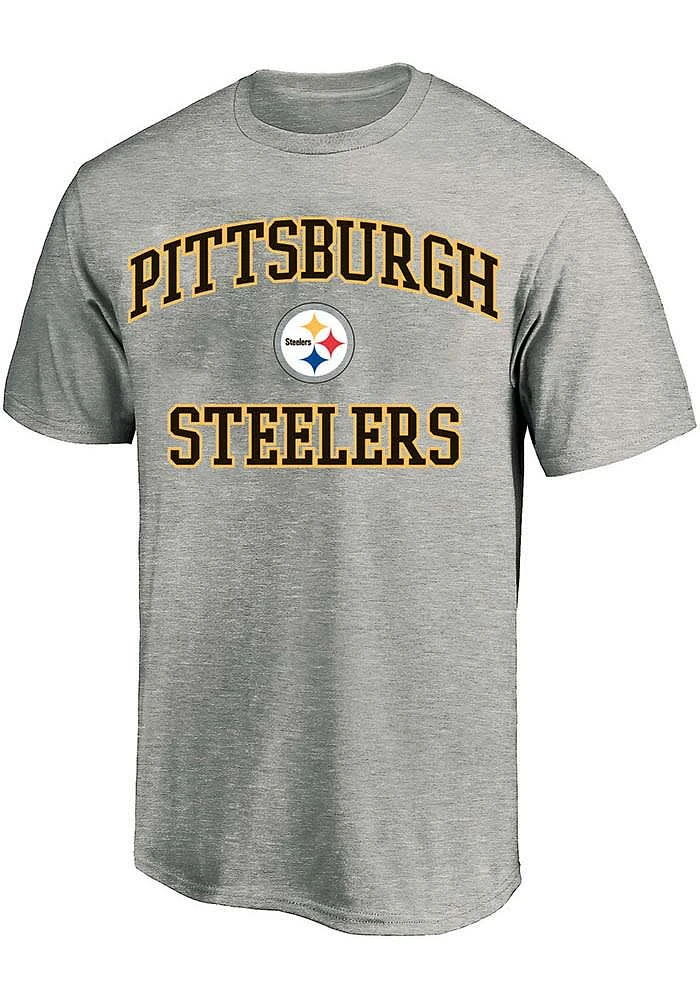 Pittsburgh Steelers Mens Grey PRIMARY Big and Tall T-Shirt