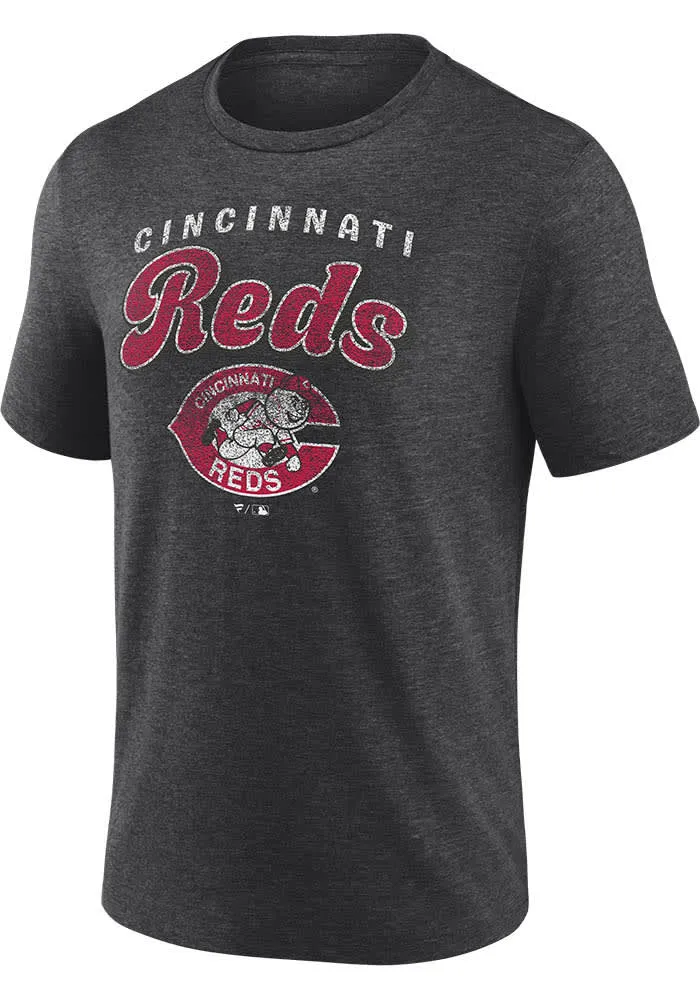 Cincinnati Reds Mens Grey Wonderment Big and Tall T-Shirt