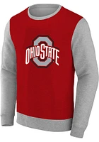 Ohio State Buckeyes Womens Red Colorblock+ Crew Sweatshirt