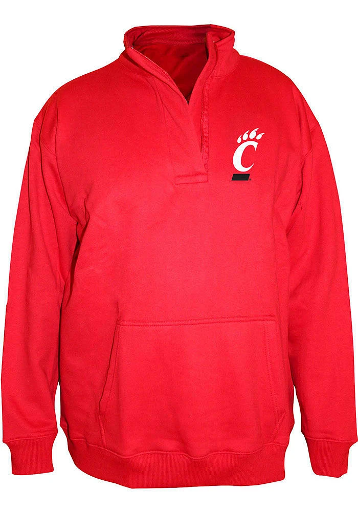 Cincinnati Bearcats Womens Red Mock Neck+ 1/4 Zip Pullover