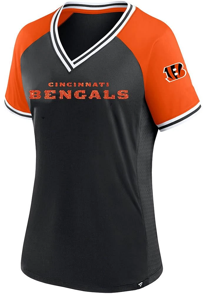 Cincinnati Bengals Womens Colorblock Fashion Football Jersey - Black