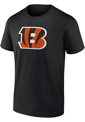 Cincinnati Bengals Mens Black Primary Logo Big and Tall T-Shirt