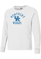 ComfortWash Kentucky Wildcats Youth White Garment Dyed Long Sleeve T-Shirt