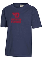 ComfortWash Dayton Flyers Youth Blue Garment Dyed Short Sleeve T-Shirt