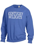 ComfortWash Kentucky Wildcats Mens Blue Garment Dyed Long Sleeve Crew Sweatshirt