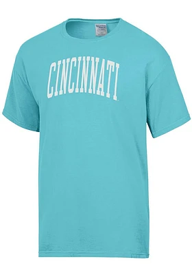 ComfortWash Cincinnati Bearcats Teal Garment Dyed Short Sleeve T Shirt