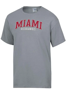 ComfortWash Miami RedHawks Charcoal Garment Dyed Short Sleeve T Shirt