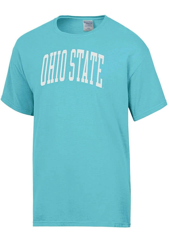 ComfortWash Ohio State Buckeyes Teal Garment Dyed Short Sleeve T Shirt