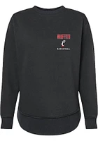 Rayvon Griffith  Rally Cincinnati Bearcats Womens Black NIL Embroidered Crew Sweatshirt