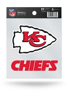 Kansas City Chiefs Small Auto Static Cling Decal - White