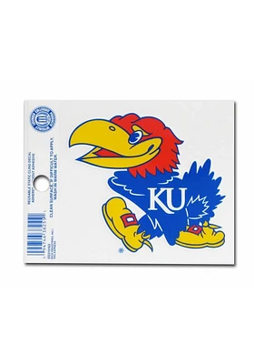 Kansas Jayhawks Small Auto Static Cling Decal - Blue