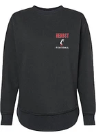 Nick Herbst  Rally Cincinnati Bearcats Womens Black NIL Embroidered Crew Sweatshirt