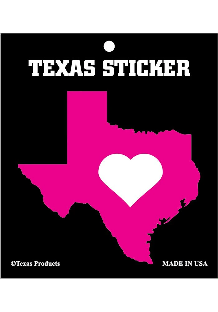 Texas Pink Texas Stickers - Pink