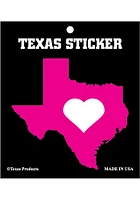 Texas Pink Texas Stickers - Pink
