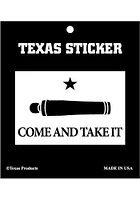 Texas Come and Take It Stickers - White