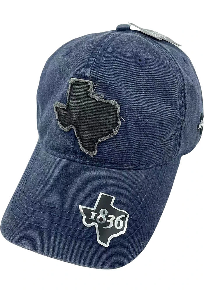 Texas 1836 Large State Shape Adjustable Hat - Navy Blue