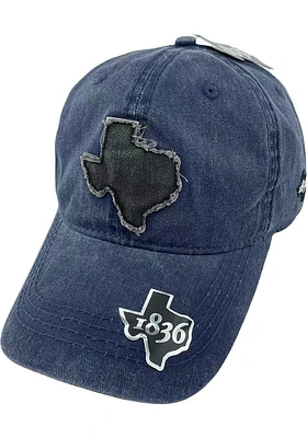 Texas 1836 Large State Shape Adjustable Hat - Navy Blue