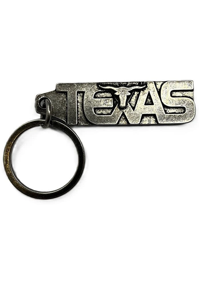 Texas Texas Metal Keychain - Grey