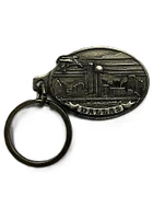 Dallas Ft Worth Dallas Metal Keychain - Brown
