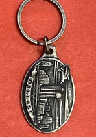 Dallas Ft Worth Dallas Metal Keychain - Brown
