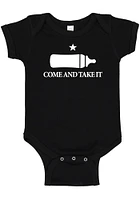 Texas Baby Black Come and Take It Short Sleeve One Piece
