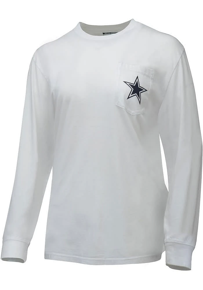 Dallas Cowboys Womens White Helmet LS Tee