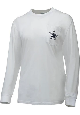 Dallas Cowboys Womens White Helmet LS Tee