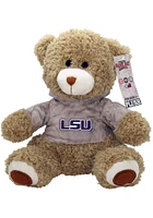 LSU Tigers Gray Hoodie Bear Plush - Grey
