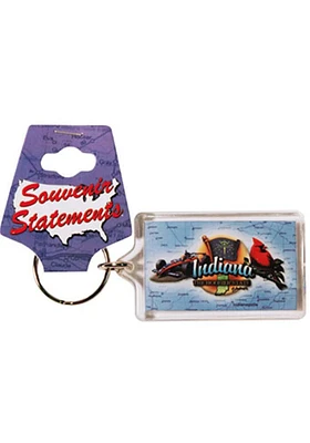 Indiana State Elements Keychain - Blue