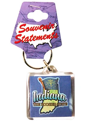 Indiana State Flag Keychain - Blue