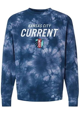 Rally KC Current Mens Navy Blue Shield Long Sleeve Fashion Sweatshirt