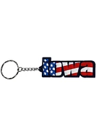Iowa PVC Festive Flag Keychain
