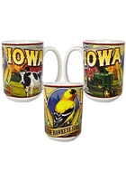 Iowa 15 oz Mural Ceramic Mug - White