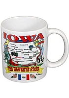 Iowa State Map Ceramic Mug - White