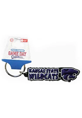 K-State Wildcats Cutout Keychain - Purple