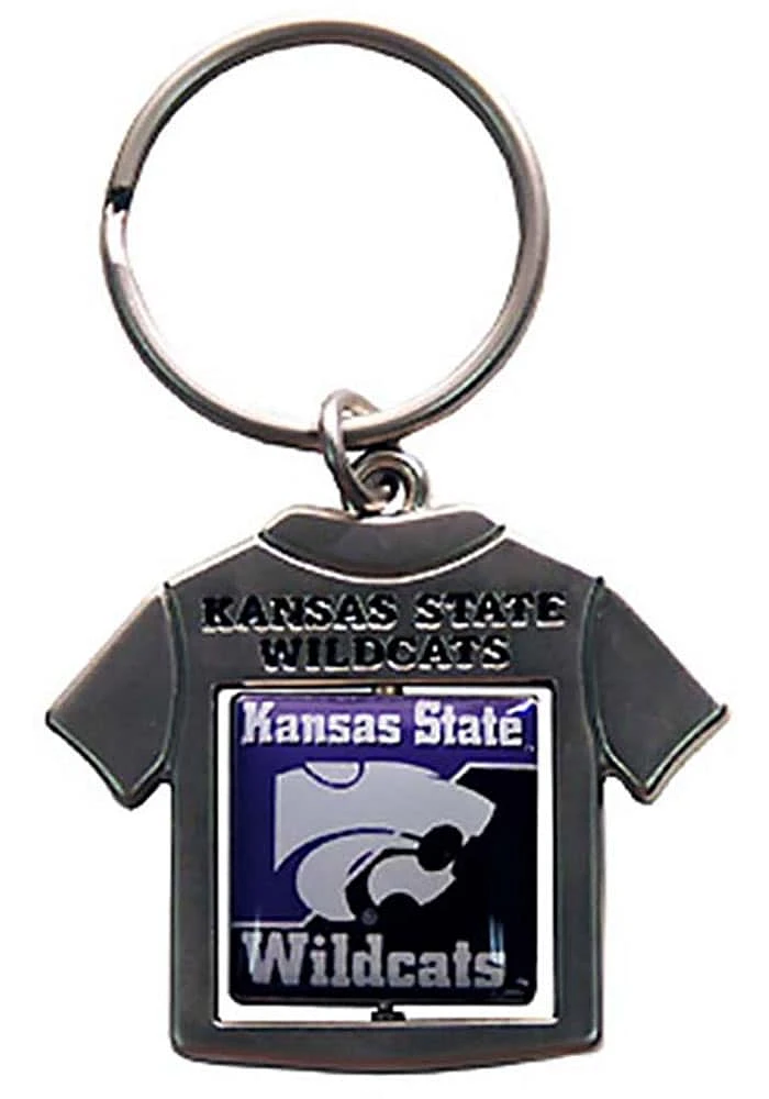 K-State Wildcats Spinner T-Shirt Keychain - Purple