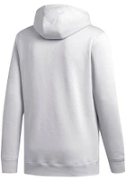 Adidas Kansas Jayhawks Mens White Fleece Long Sleeve Hoodie