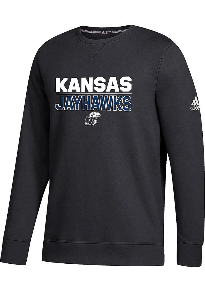 Adidas Kansas Jayhawks Mens Fleece Long Sleeve Crew Sweatshirt