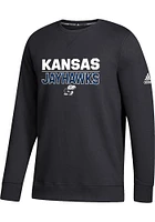 Adidas Kansas Jayhawks Mens Fleece Long Sleeve Crew Sweatshirt