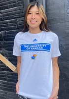 Adidas Kansas Jayhawks White Amplifier Short Sleeve T Shirt