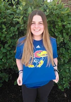 Adidas Kansas Jayhawks Blue Amplifier Logo Short Sleeve T Shirt