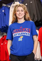 Adidas Kansas Jayhawks Blue Amplifier Short Sleeve T Shirt