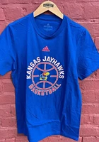Adidas Kansas Jayhawks Blue Amplifier Basketball Short Sleeve T Shirt