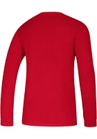 Adidas Kansas Jayhawks Red Amplifier Name Long Sleeve T Shirt