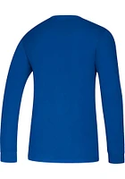 Adidas Kansas Jayhawks Blue Amplifier Basketball Long Sleeve T Shirt