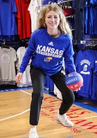 Adidas Kansas Jayhawks Blue Amplifier Basketball Long Sleeve T Shirt