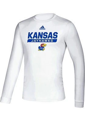 Adidas Kansas Jayhawks White Creator Long Sleeve T-Shirt